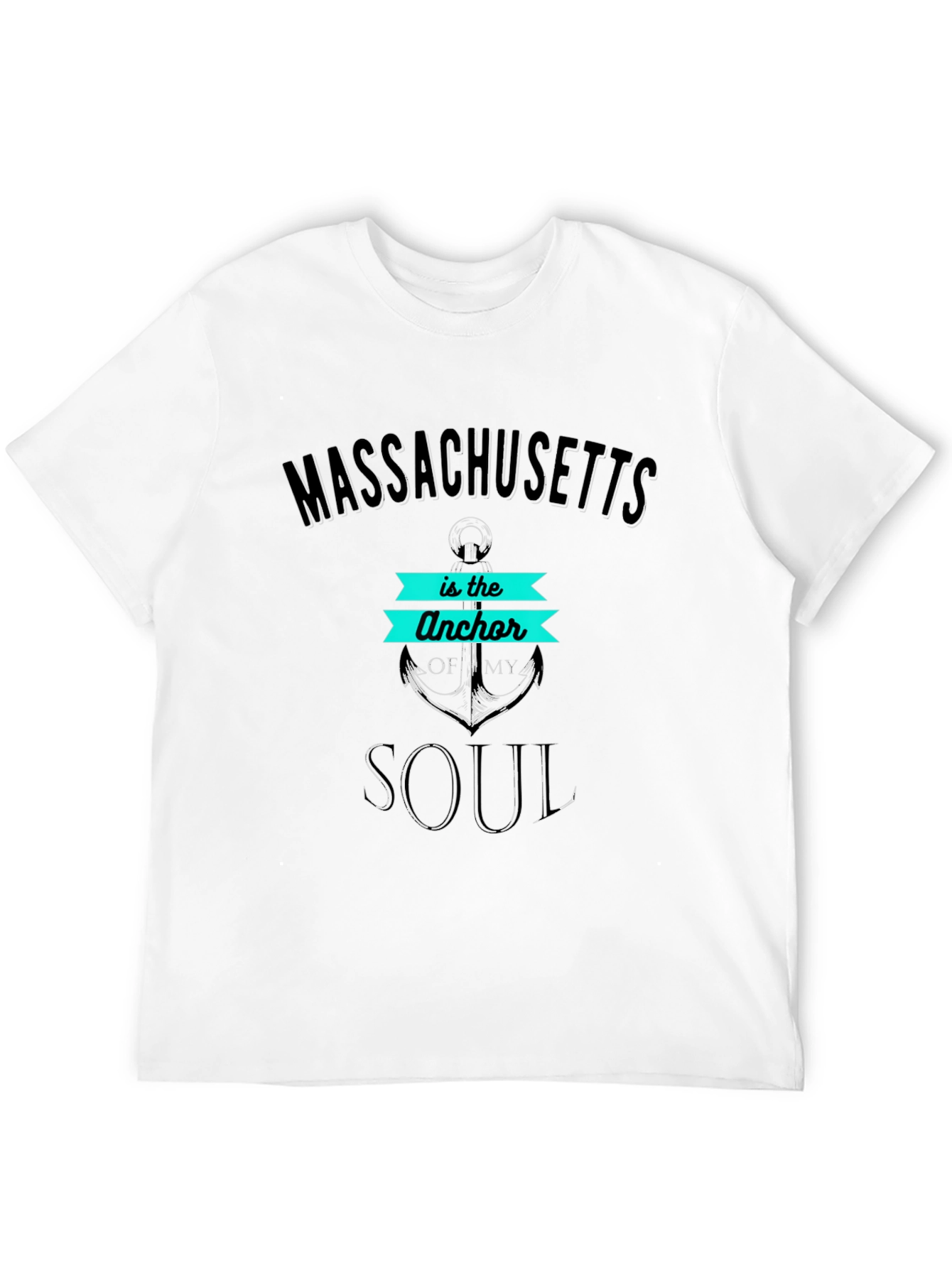 Massachusetts Anchor Soul Mens T-Shirt