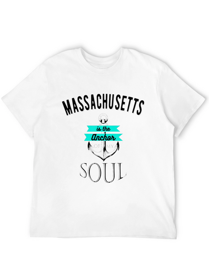 Massachusetts Anchor Soul Mens T-Shirt