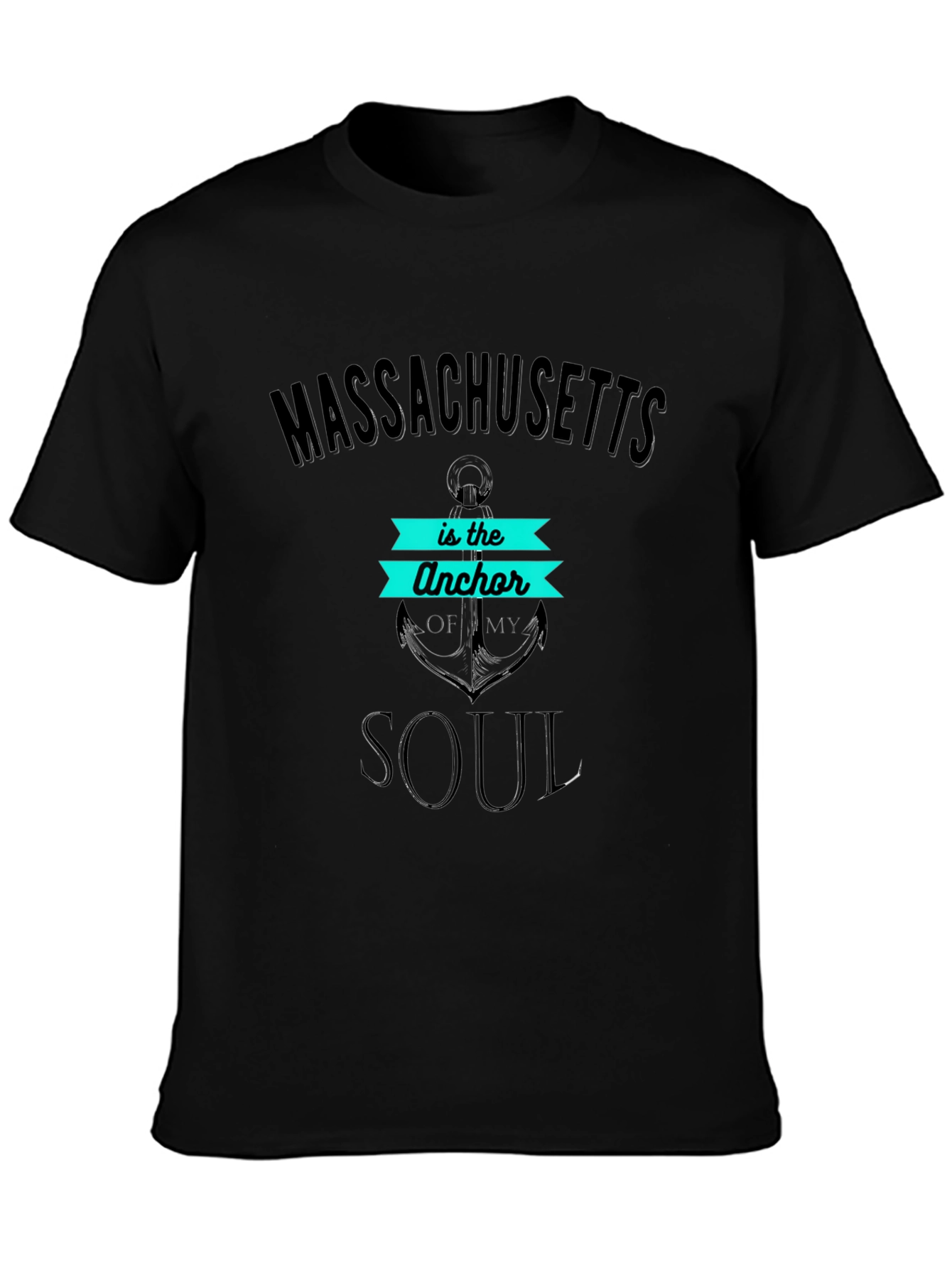 Massachusetts Anchor Soul Mens T-Shirt