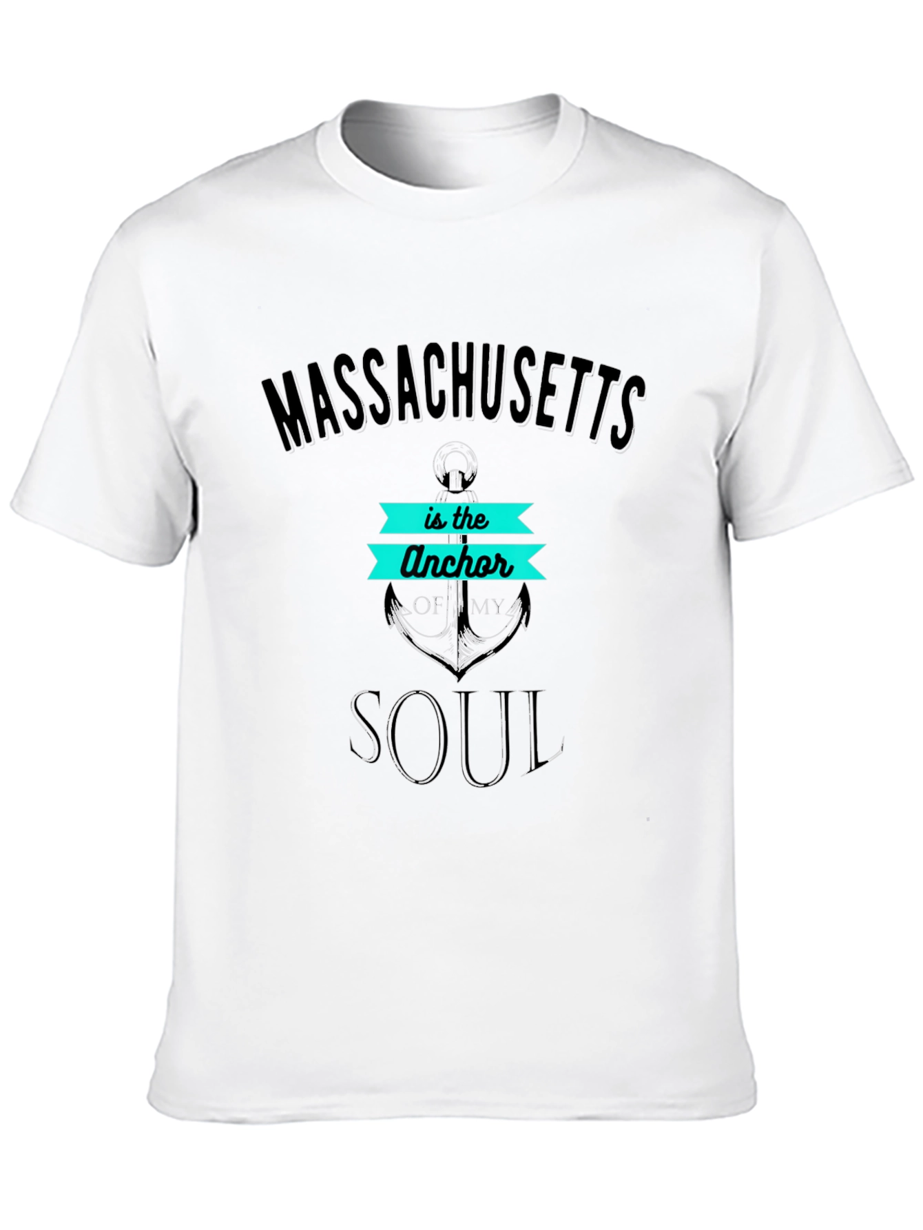 Massachusetts Anchor Soul Mens T-Shirt