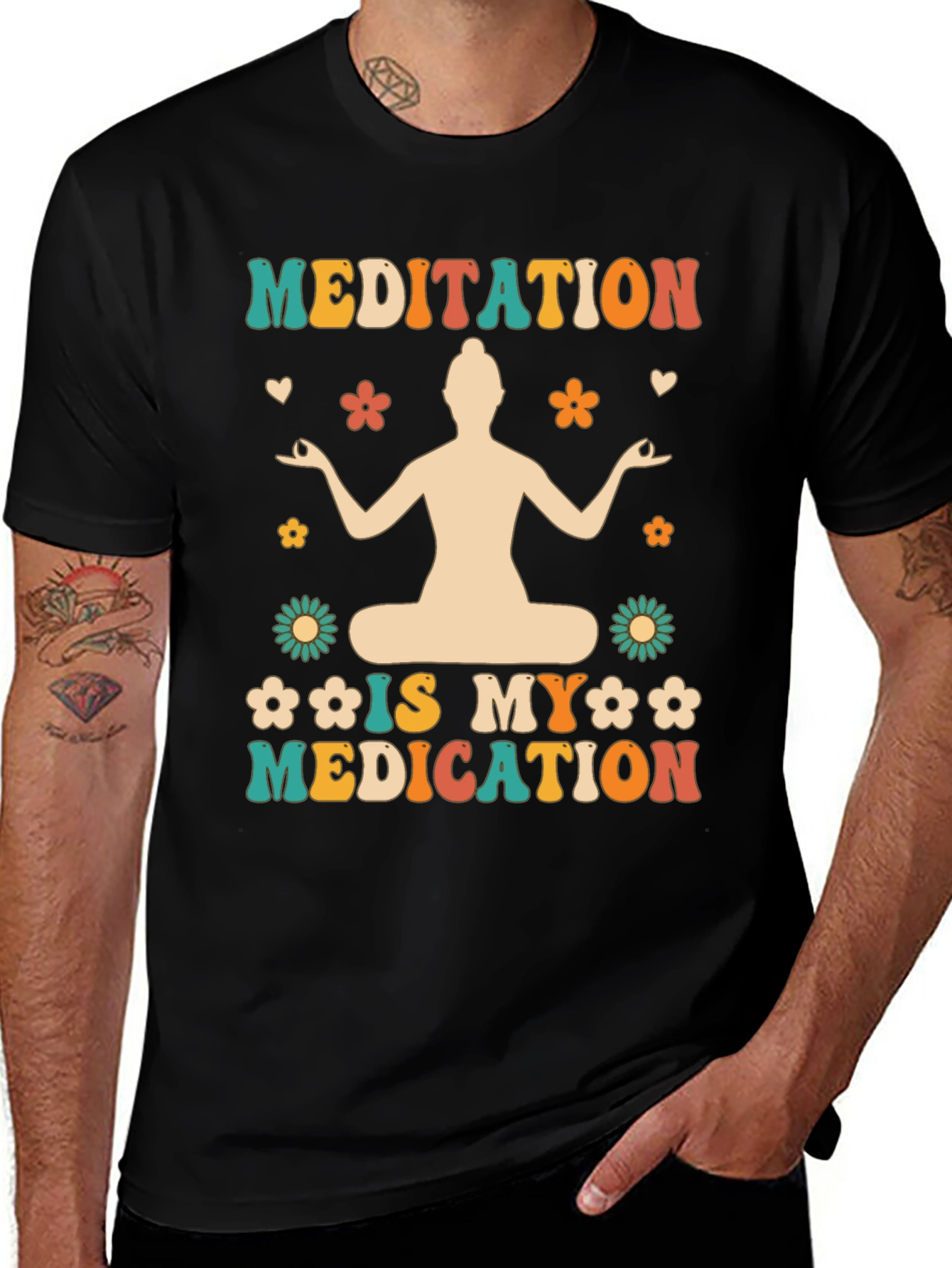 Meditation is My Medication T-Shirt - Boho Hippie Style
