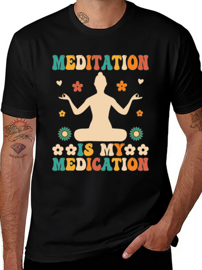 Meditation is My Medication T-Shirt - Boho Hippie Style