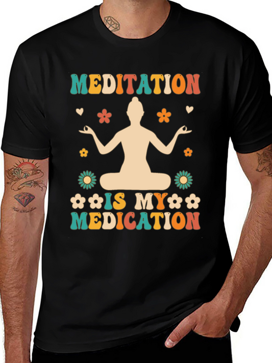 Meditation is My Medication T-Shirt - Boho Hippie Style