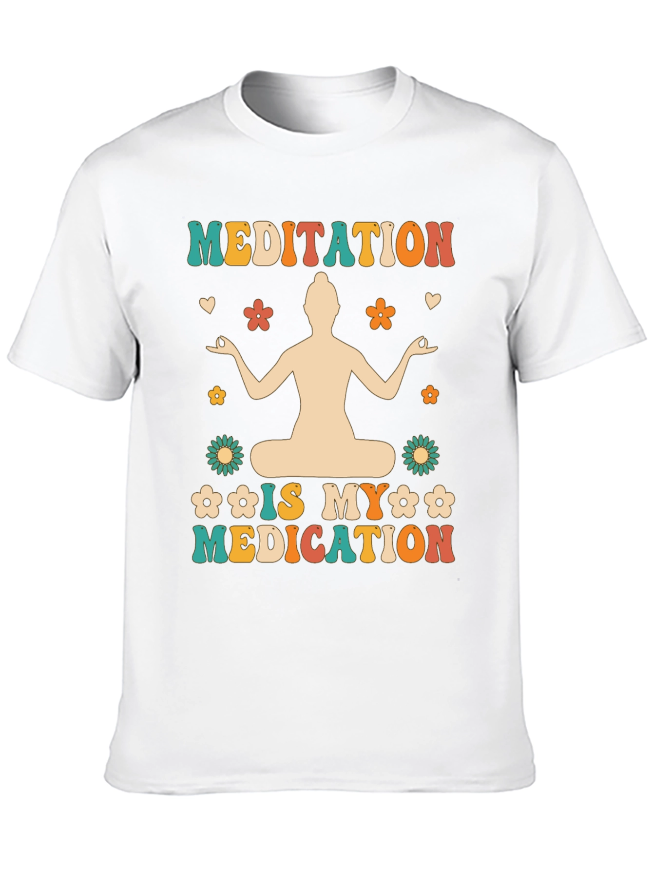Meditation is My Medication T-Shirt - Boho Hippie Style