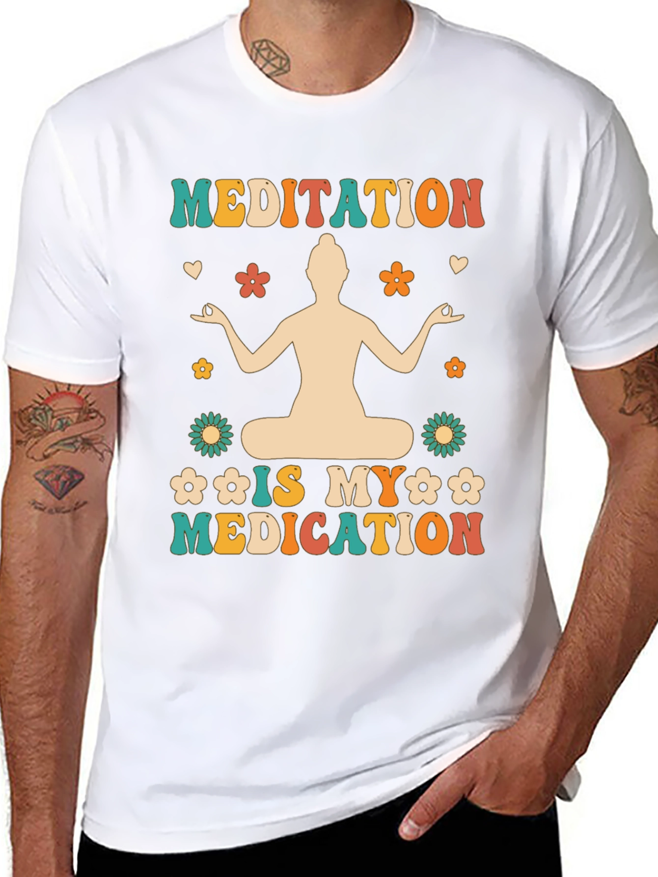 Meditation is My Medication T-Shirt - Boho Hippie Style