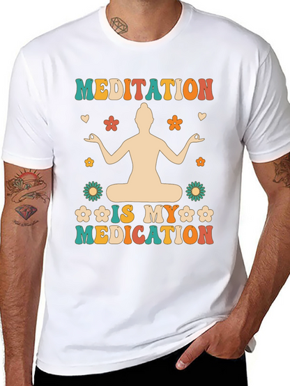 Meditation is My Medication T-Shirt - Boho Hippie Style