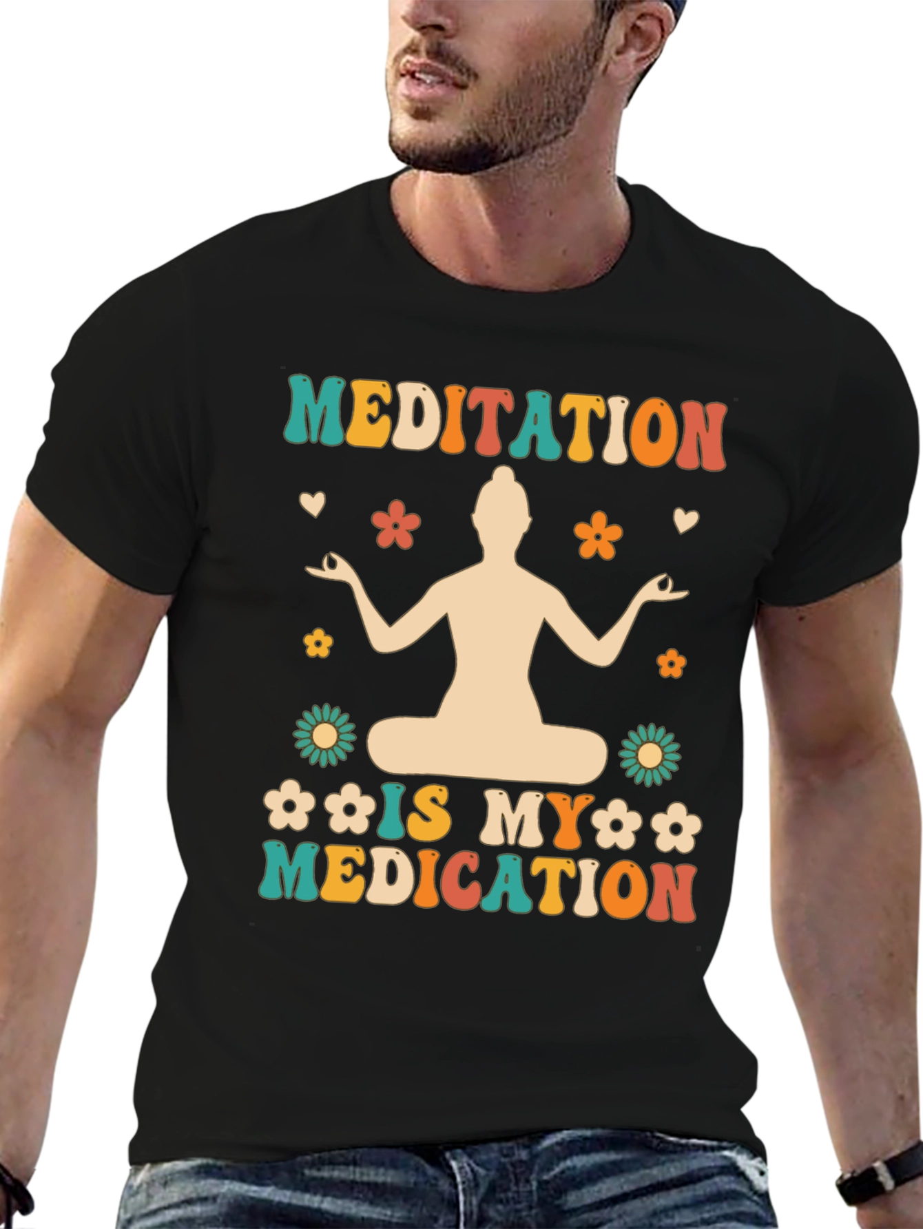 Meditation is My Medication T-Shirt - Boho Hippie Style