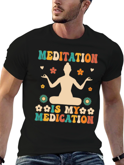 Meditation is My Medication T-Shirt - Boho Hippie Style