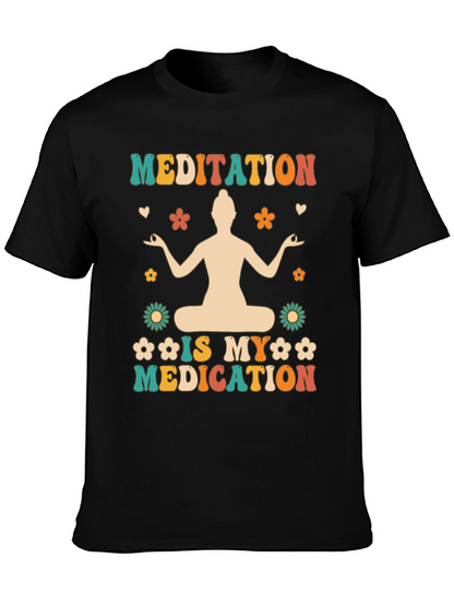Meditation is My Medication T-Shirt - Boho Hippie Style