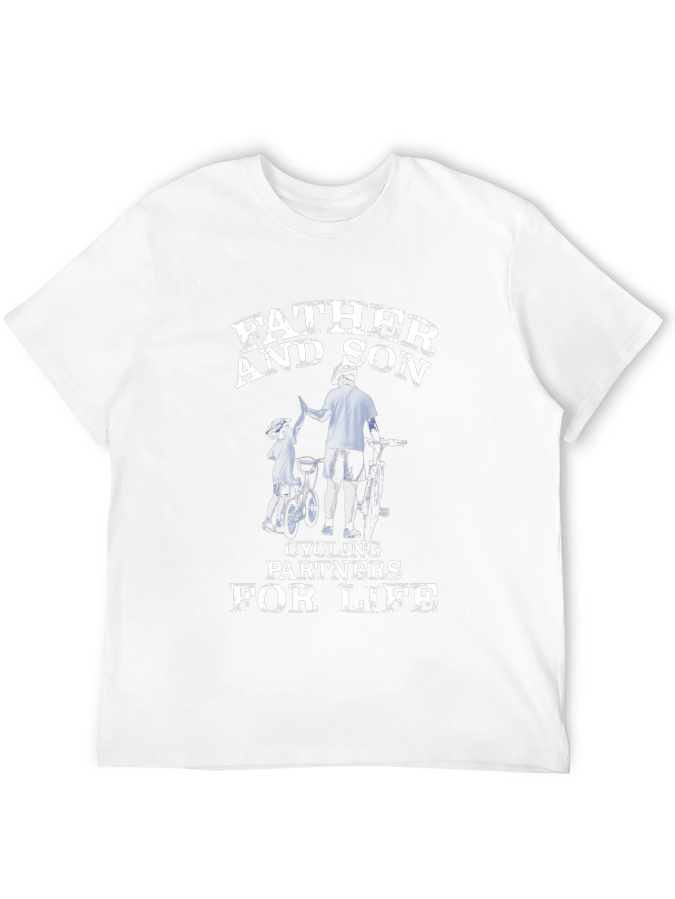 Father and Son Cycling Partners Black T-Shirt