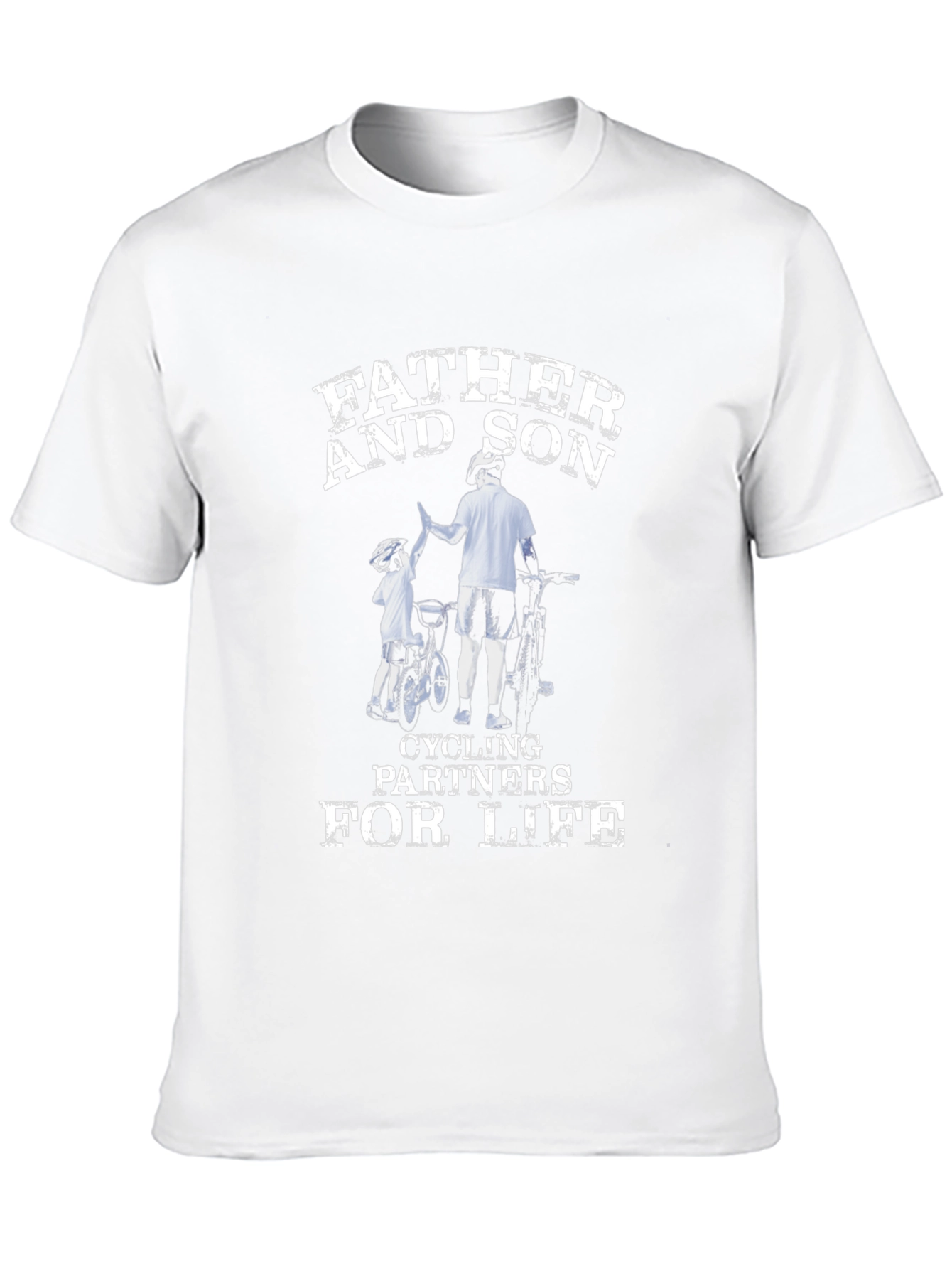 Father and Son Cycling Partners Black T-Shirt