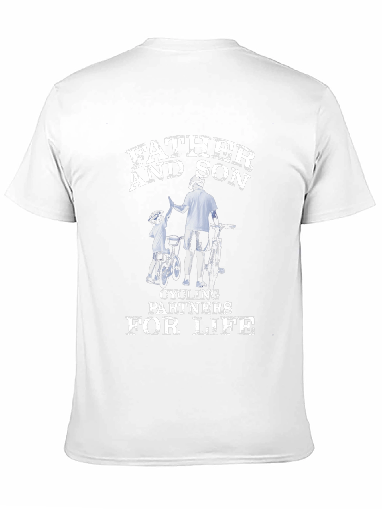 Father and Son Cycling Partners Black T-Shirt