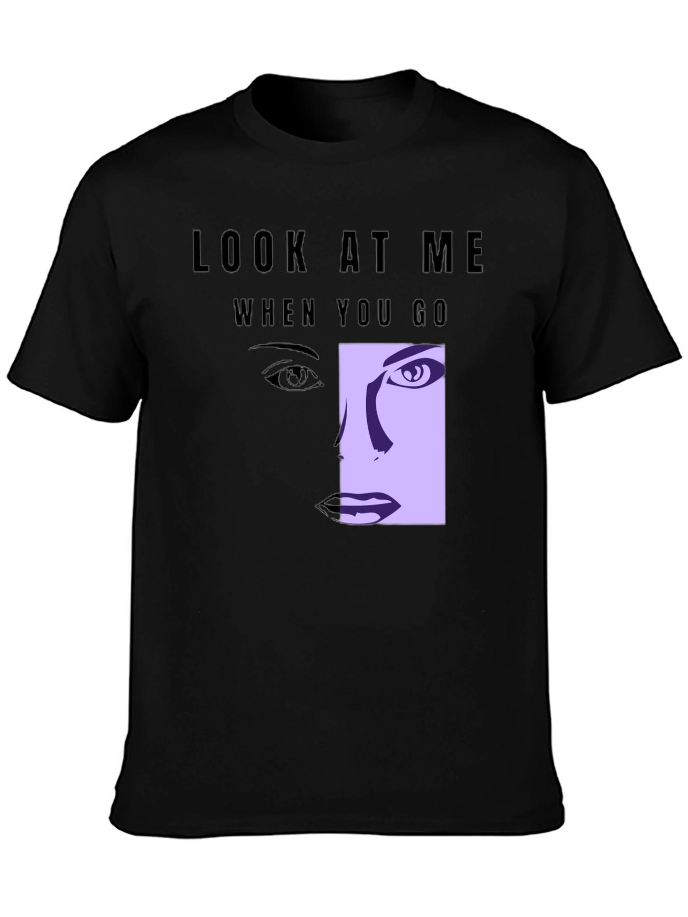 Look At Me Graphic Tee - Black T-Shirt