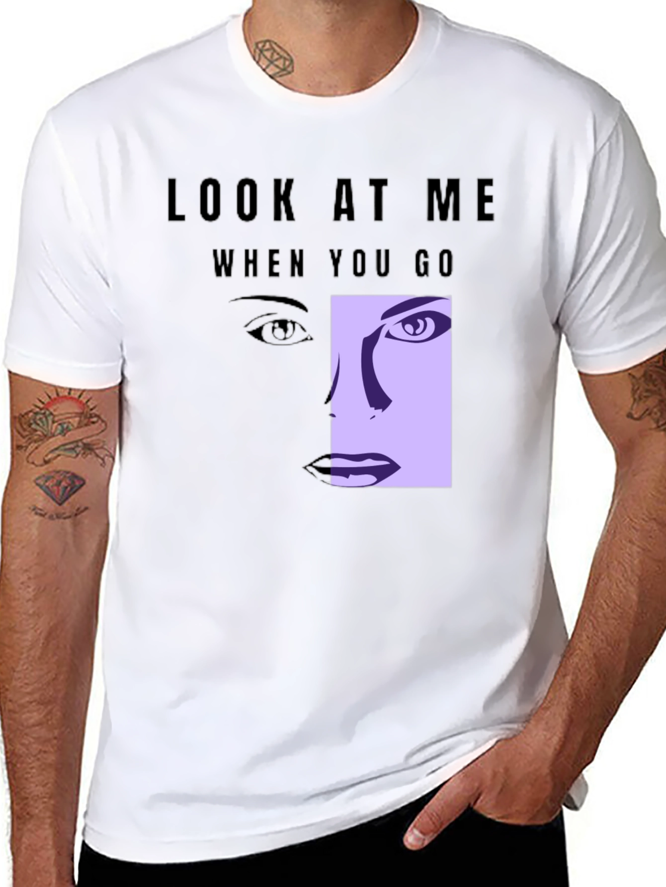 Look At Me Graphic Tee - Black T-Shirt