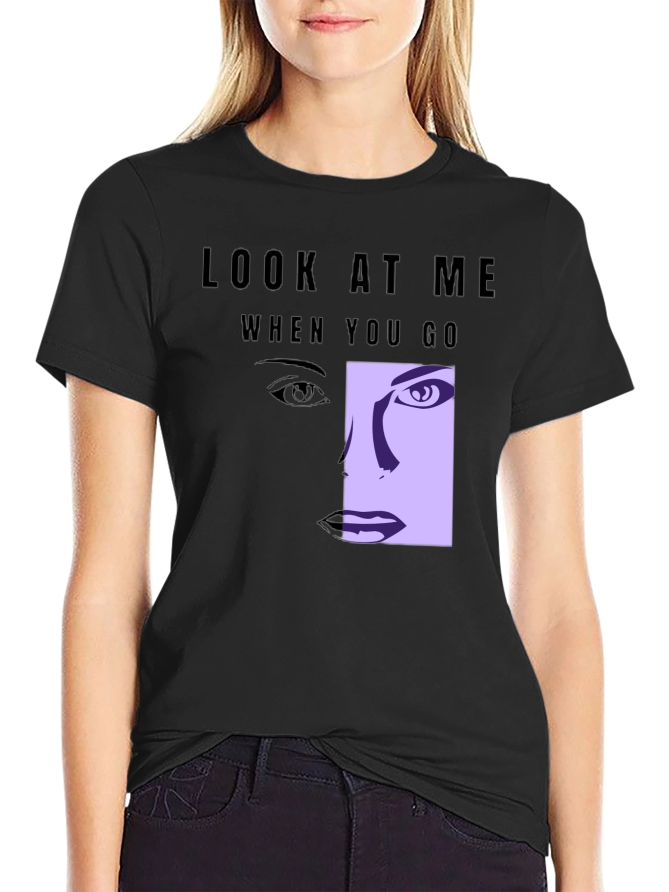 Look At Me Graphic Tee - Black T-Shirt