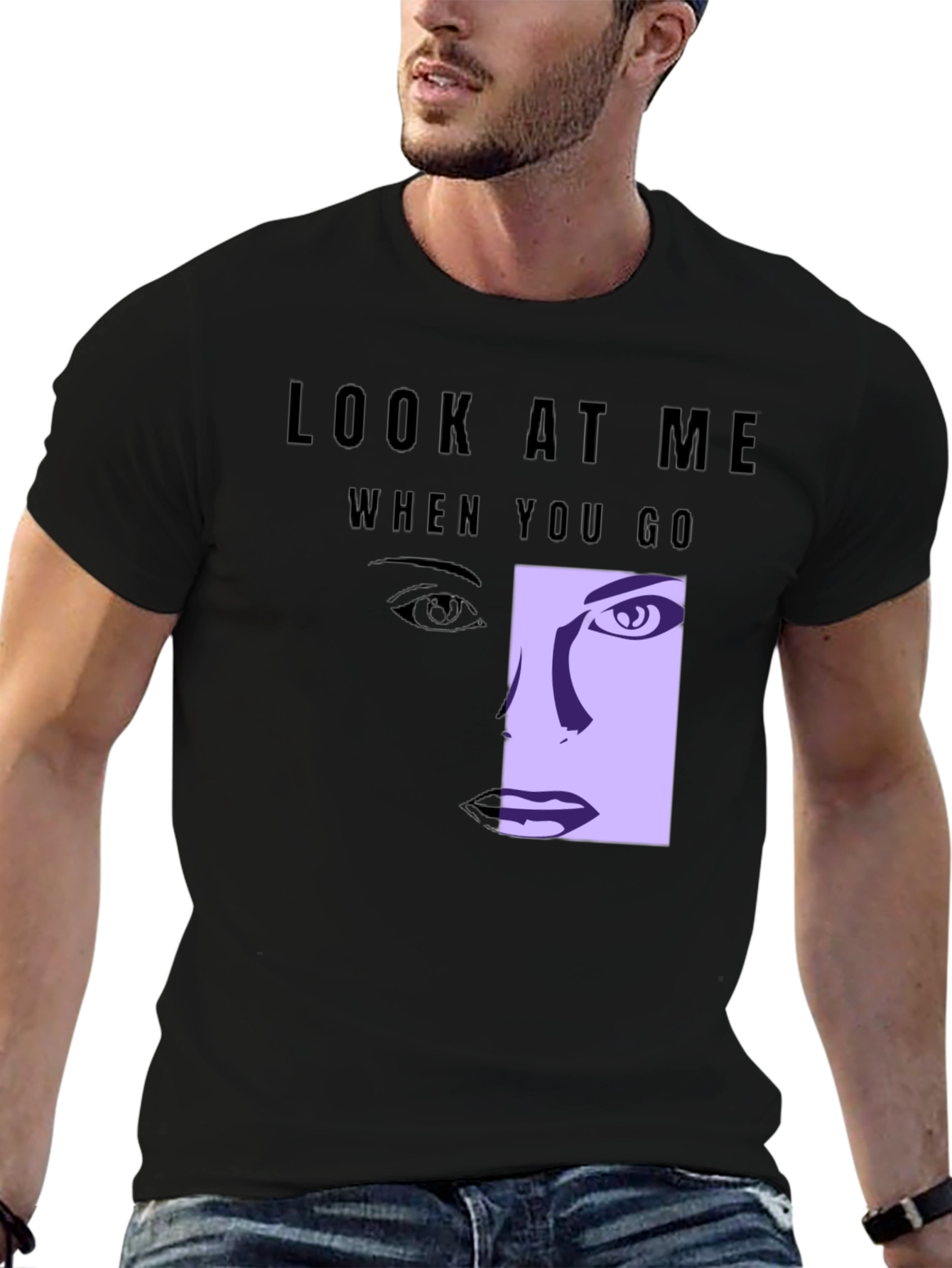 Look At Me Graphic Tee - Black T-Shirt