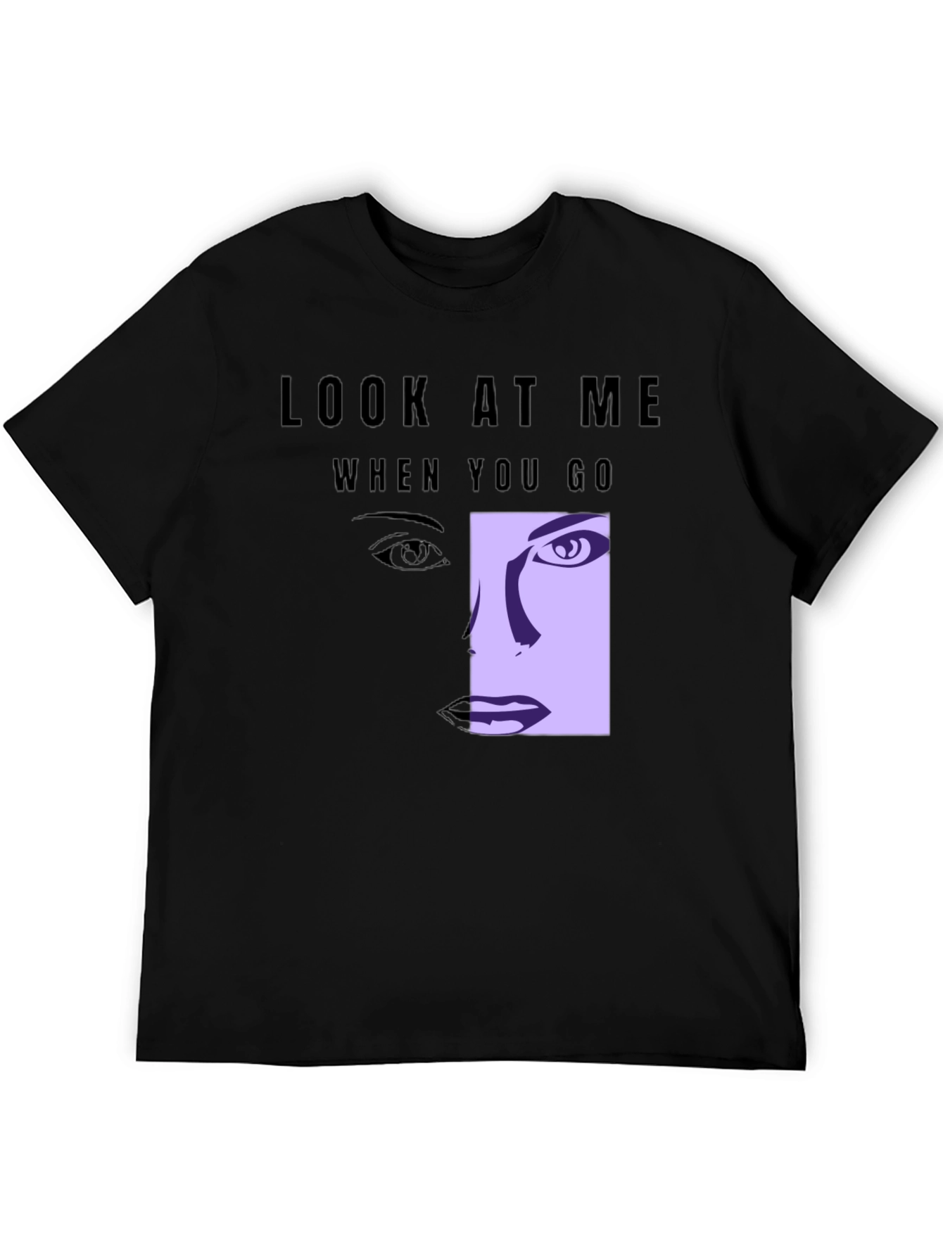 Look At Me Graphic Tee - Black T-Shirt