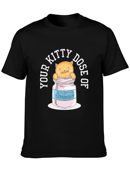 Kitty Dose Anti-Depressant T-Shirt - Funny Cat Tee