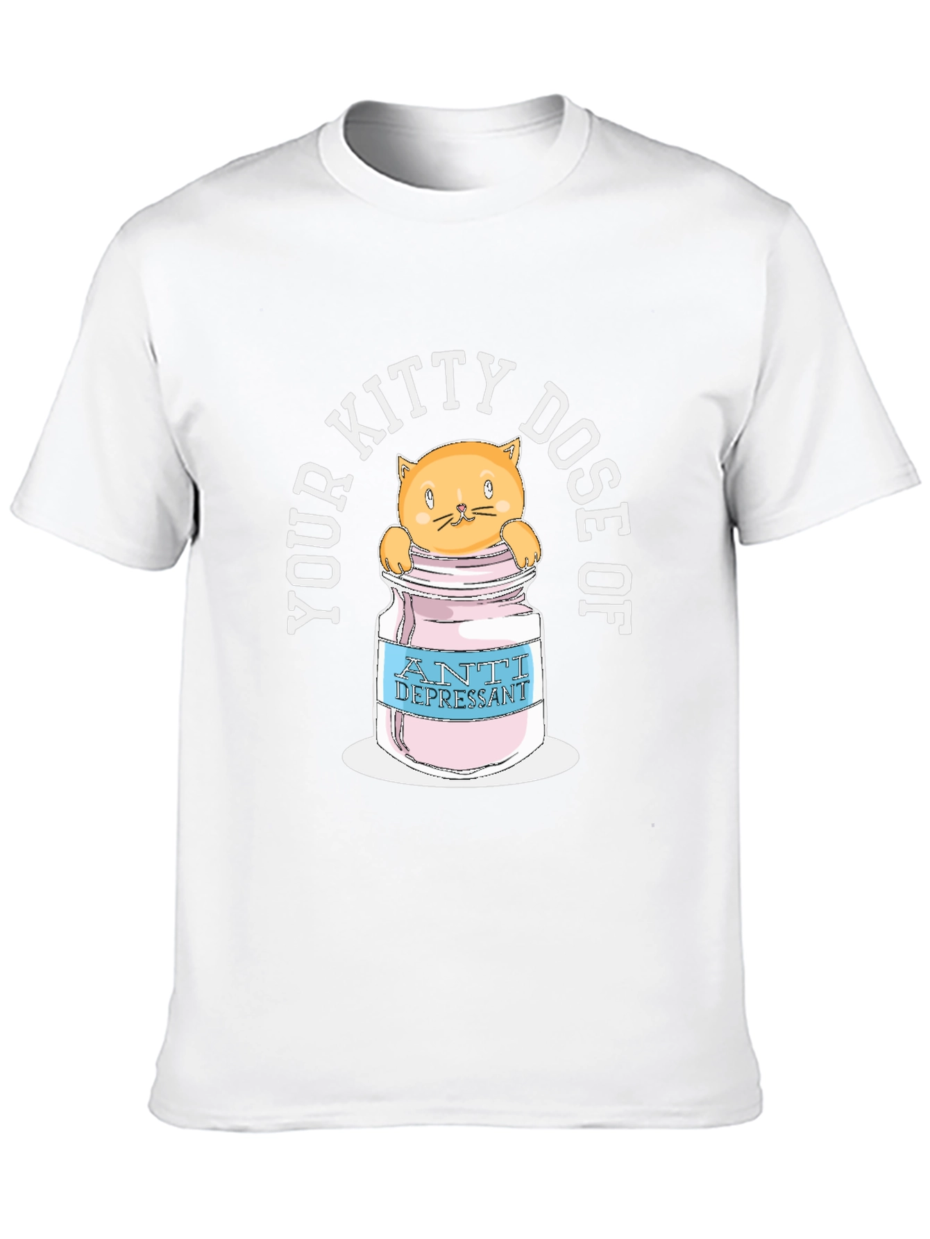 Kitty Dose Anti-Depressant T-Shirt - Funny Cat Tee