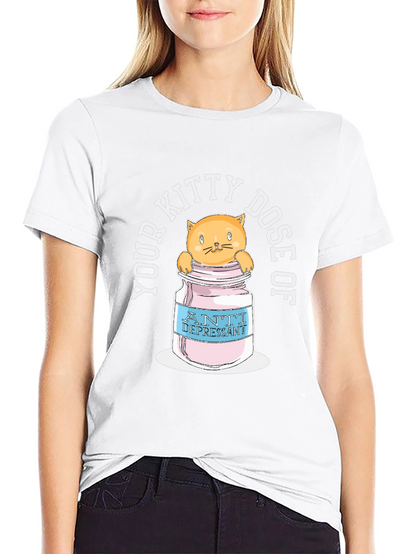 Kitty Dose Anti-Depressant T-Shirt - Funny Cat Tee