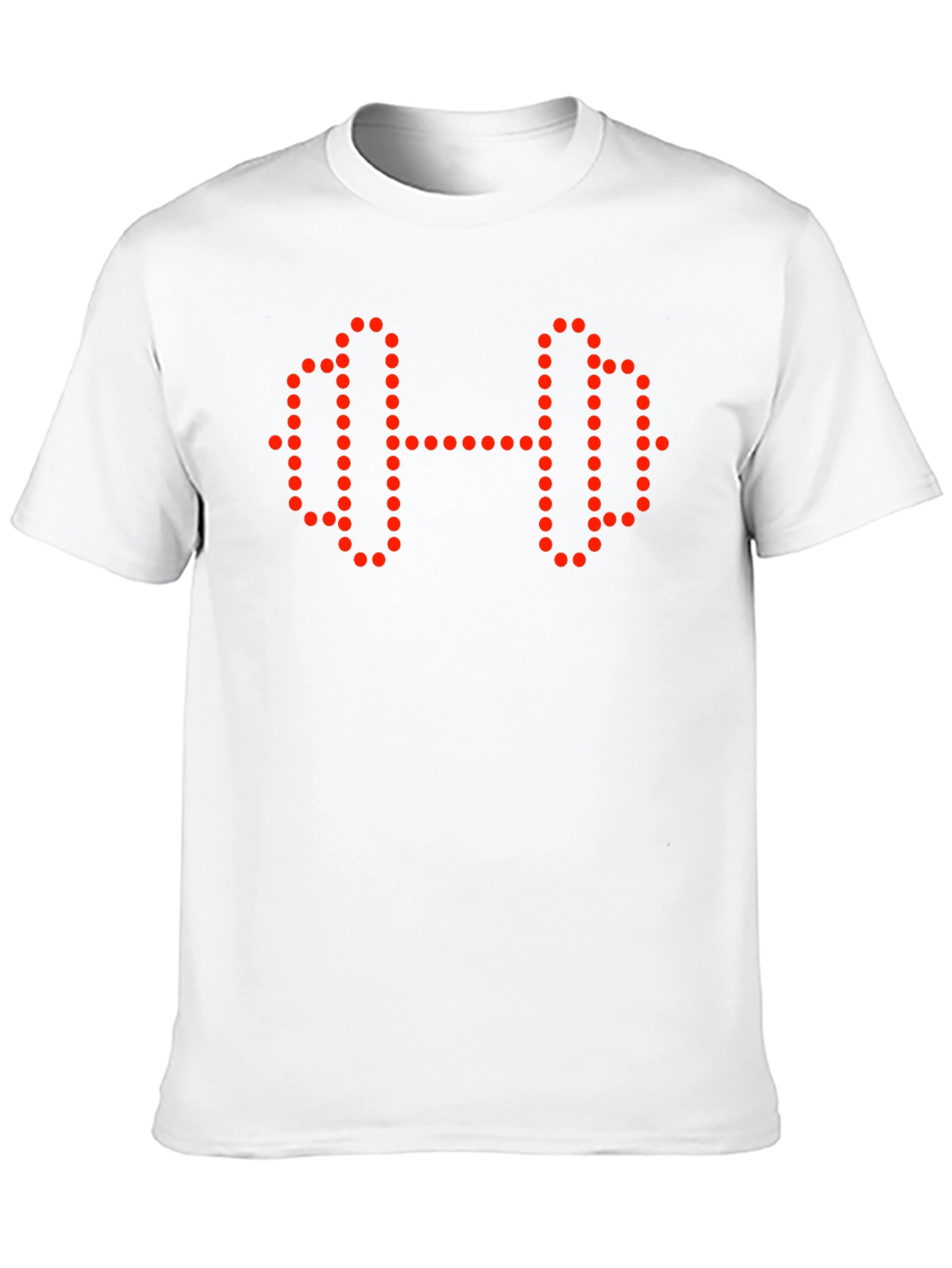 Fitness Graphic Tee - Dumbbell Dot Design