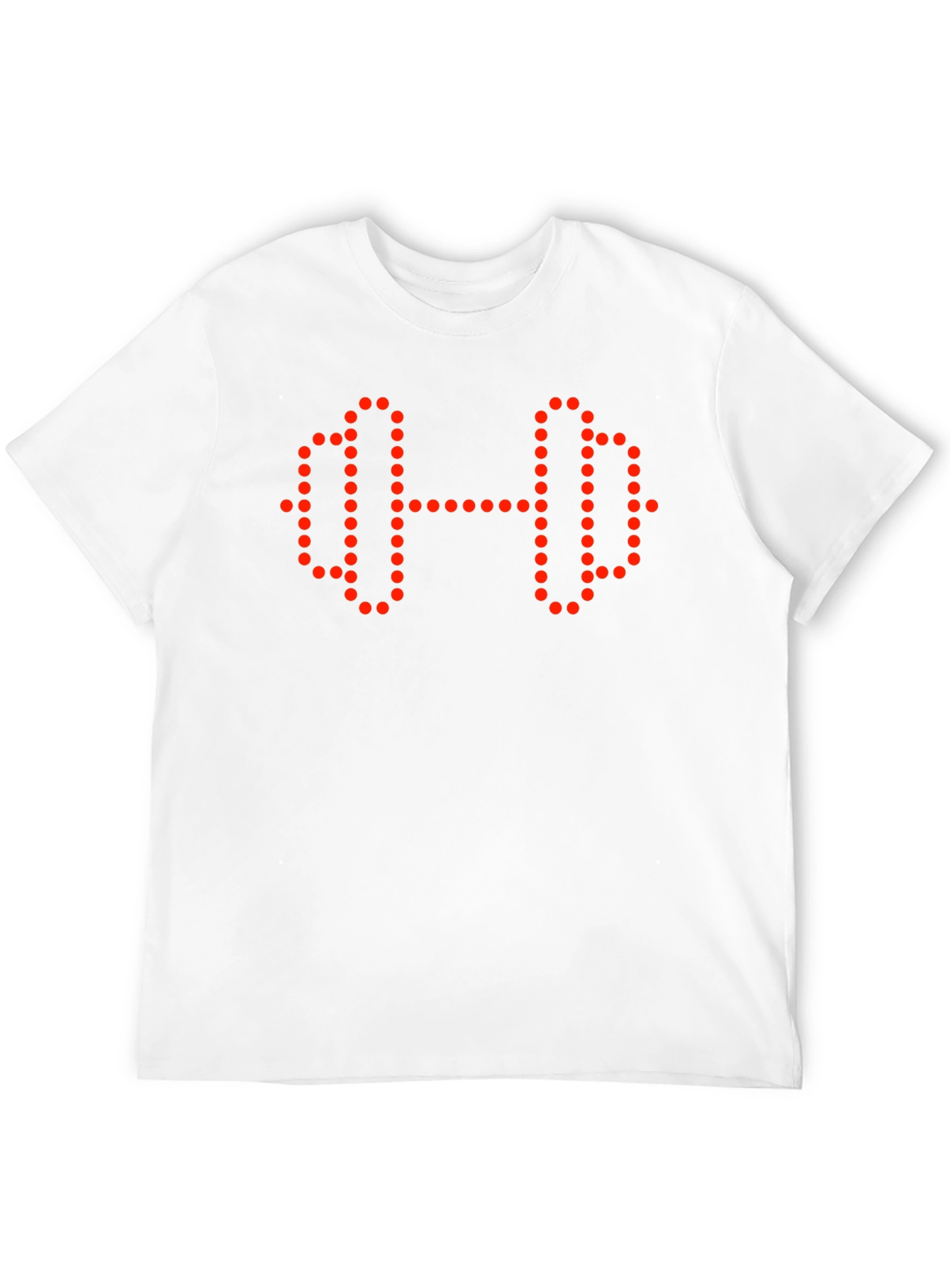 Fitness Graphic Tee - Dumbbell Dot Design