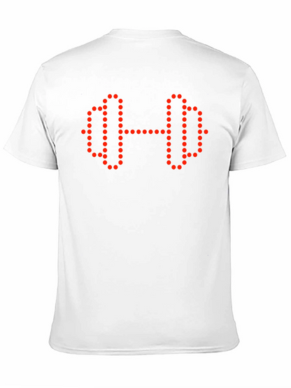 Fitness Graphic Tee - Dumbbell Dot Design