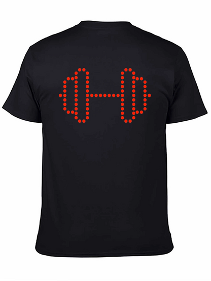 Fitness Graphic Tee - Dumbbell Dot Design