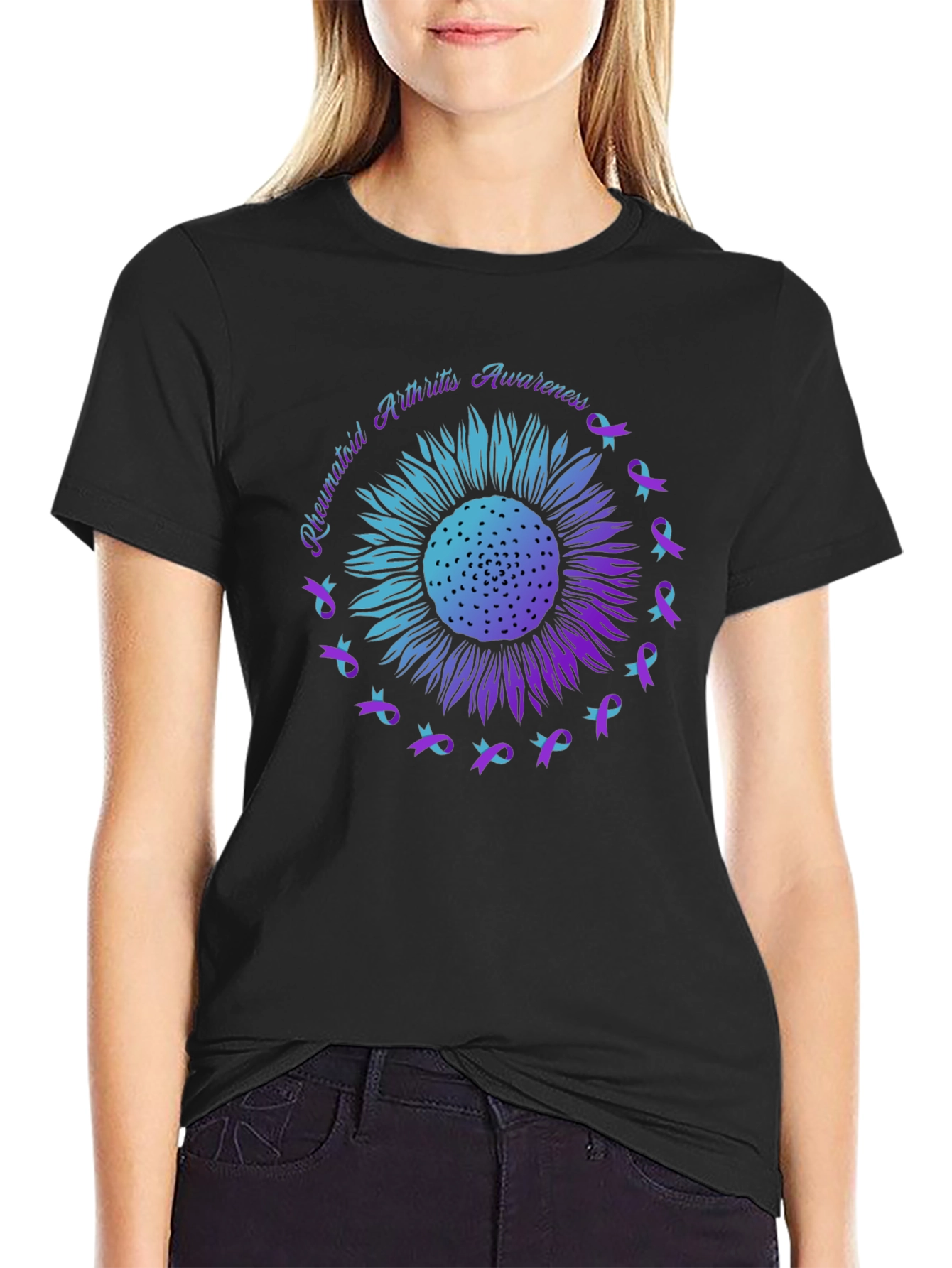 Rheumatoid Arthritis Awareness Sunflower T-Shirt