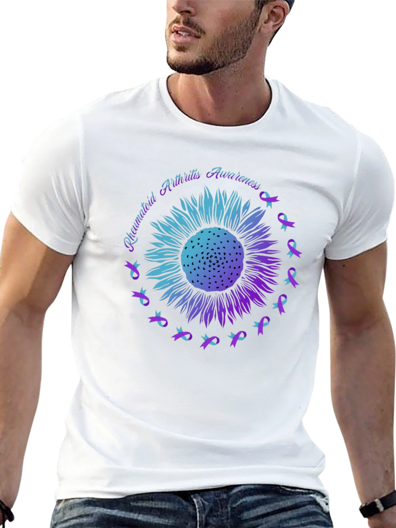 Rheumatoid Arthritis Awareness Sunflower T-Shirt