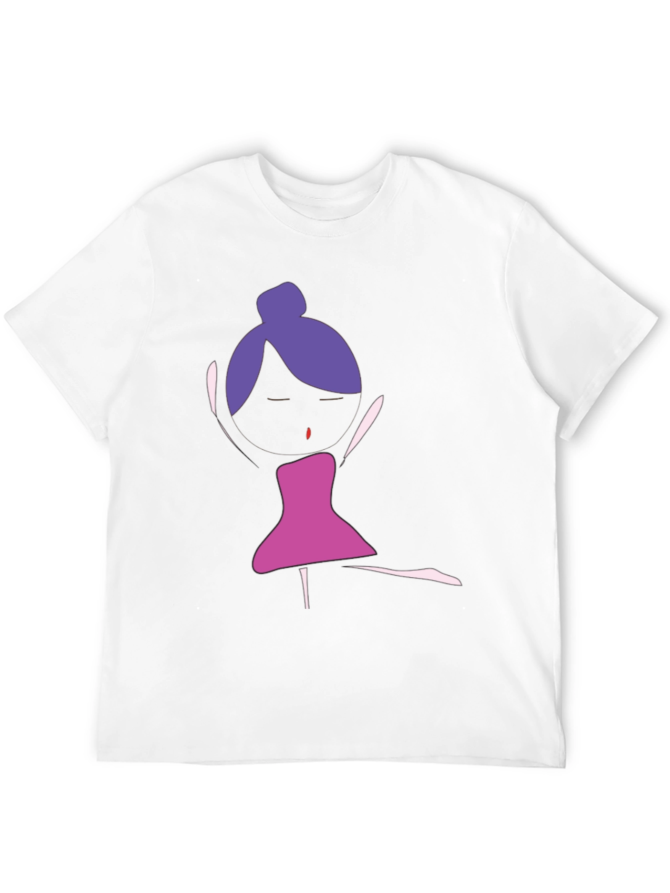 Unique Dancer Graphic Tee - Black Cotton T-Shirt