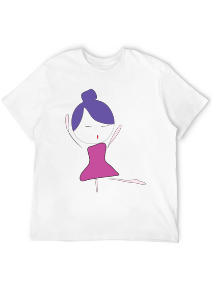 Unique Dancer Graphic Tee - Black Cotton T-Shirt