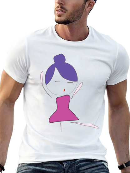 Unique Dancer Graphic Tee - Black Cotton T-Shirt
