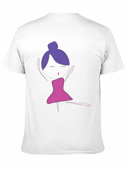 Unique Dancer Graphic Tee - Black Cotton T-Shirt