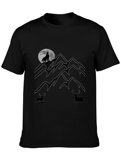 Wolf Howling Moon Graphic Tee