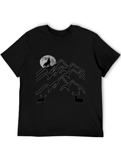 Wolf Howling Moon Graphic Tee