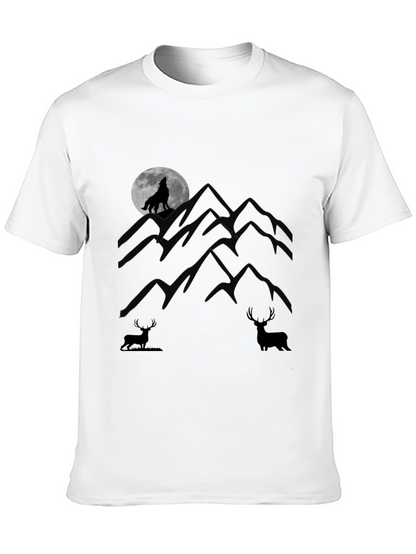 Wolf Howling Moon Graphic Tee