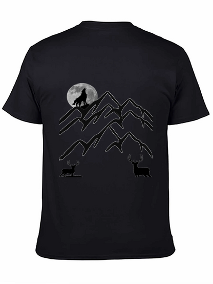 Wolf Howling Moon Graphic Tee