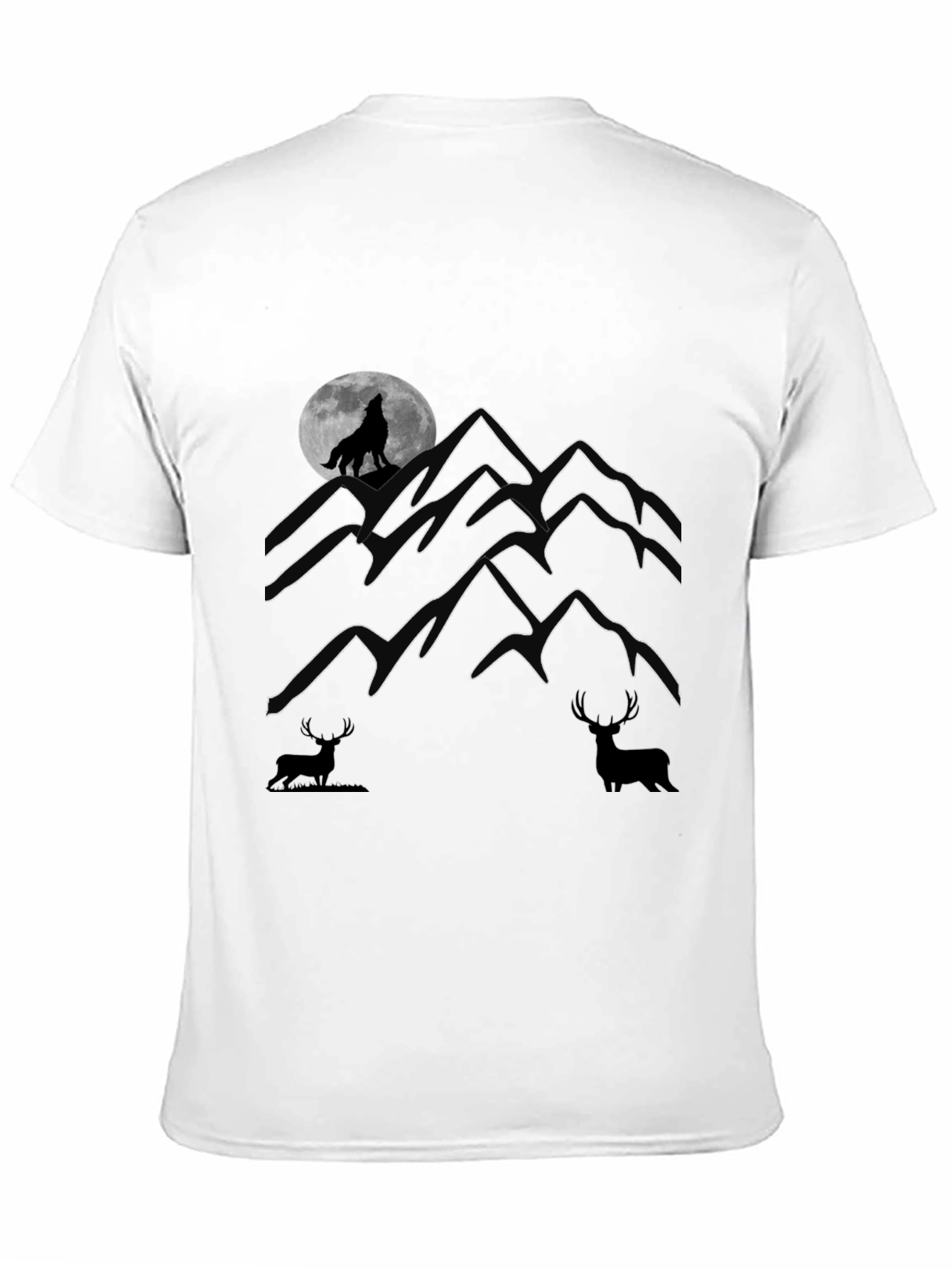 Wolf Howling Moon Graphic Tee