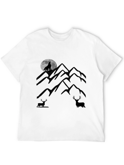 Wolf Howling Moon Graphic Tee