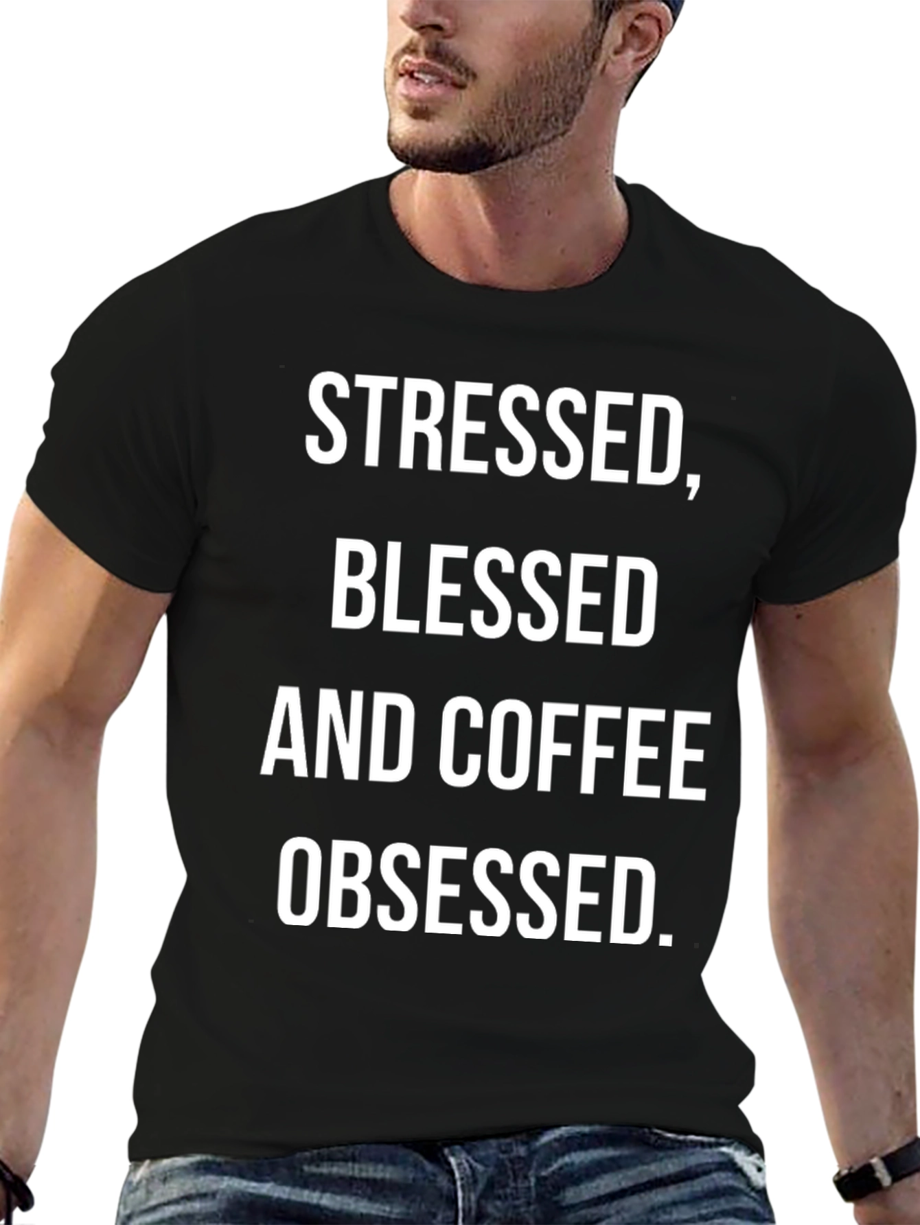 Stressed Blessed Coffee Obsessed Tee