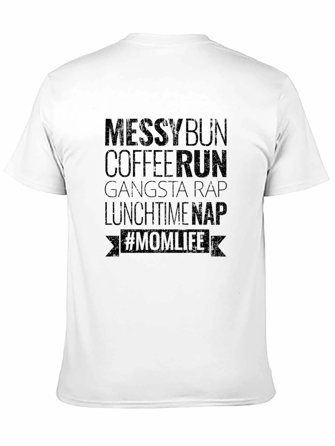 Messy Bun Coffee Run Mom Life T-Shirt