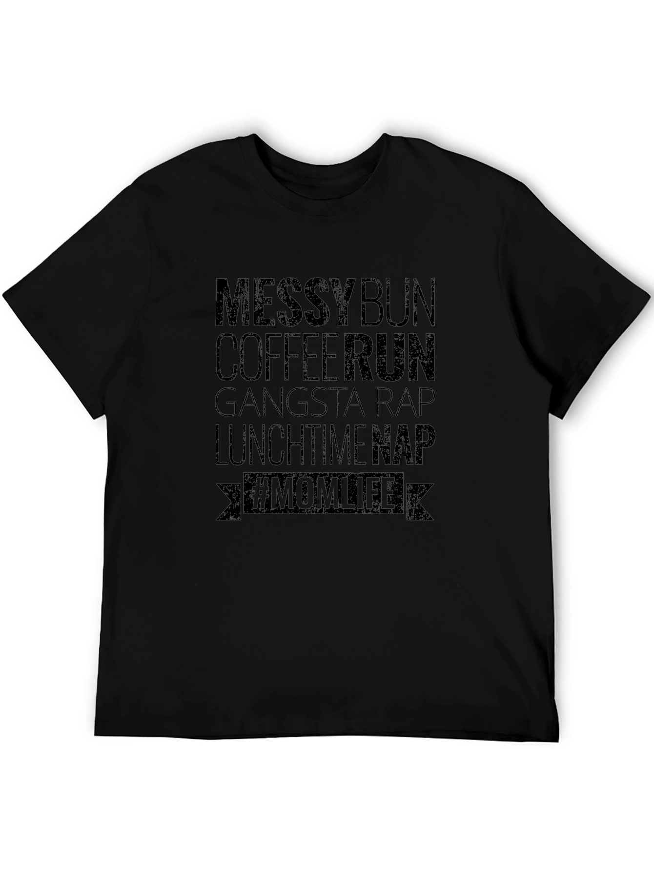 Messy Bun Coffee Run Mom Life T-Shirt