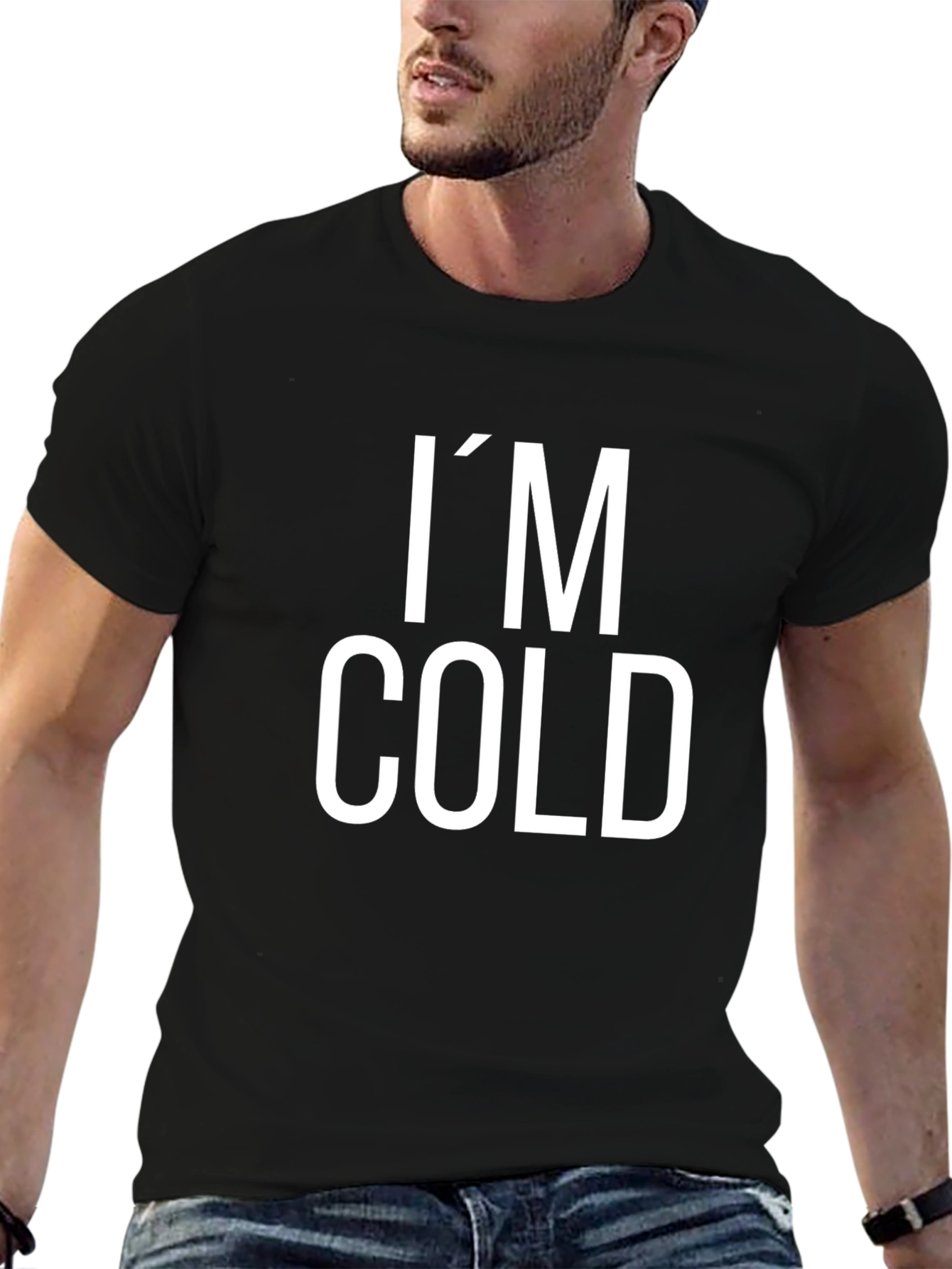 Im Cold Black Graphic Tee Shirt