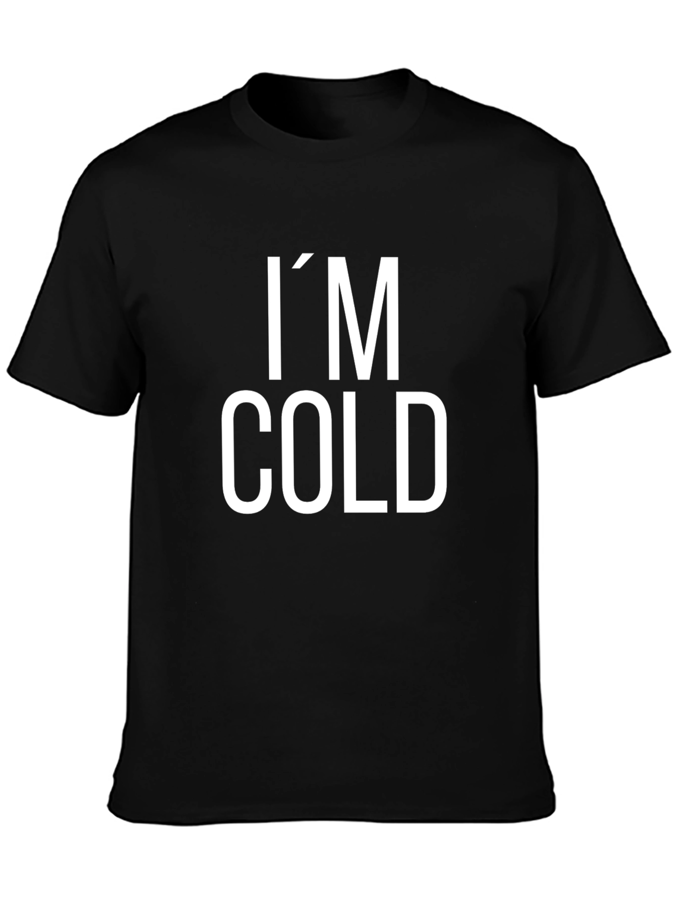 Im Cold Black Graphic Tee Shirt