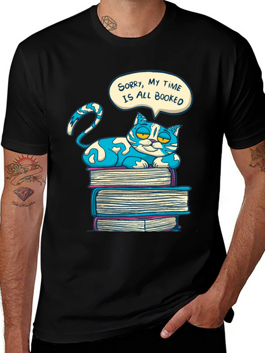 Booked Cat Graphic T-Shirt