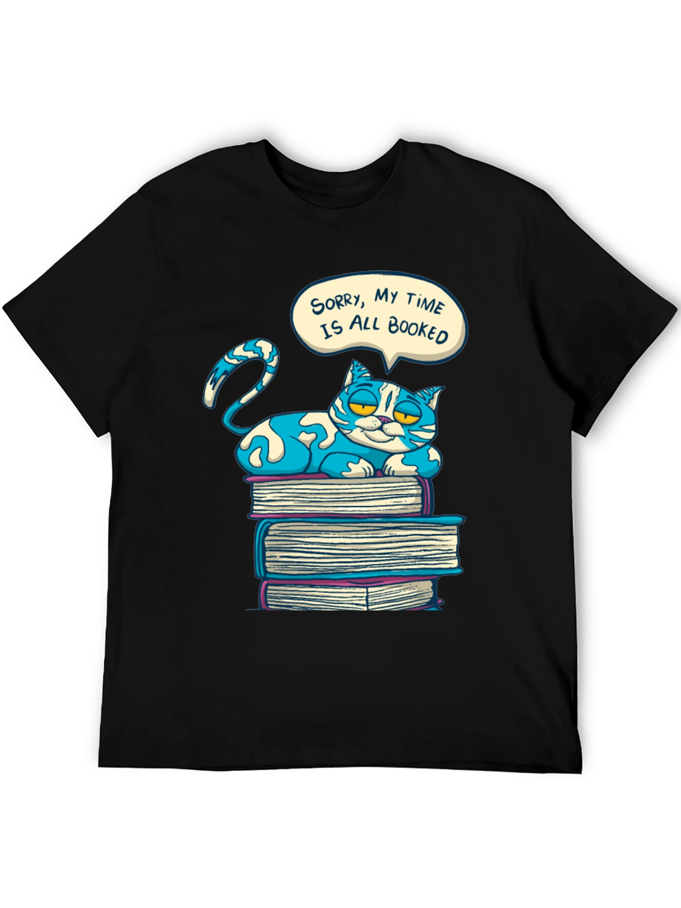Booked Cat Graphic T-Shirt