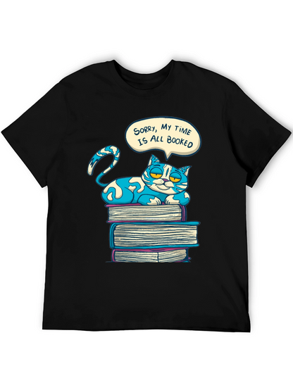 Booked Cat Graphic T-Shirt