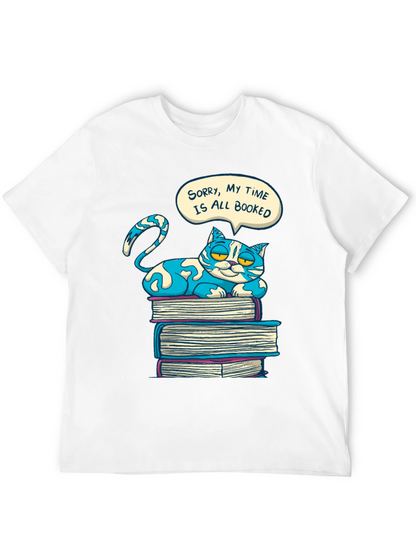 Booked Cat Graphic T-Shirt