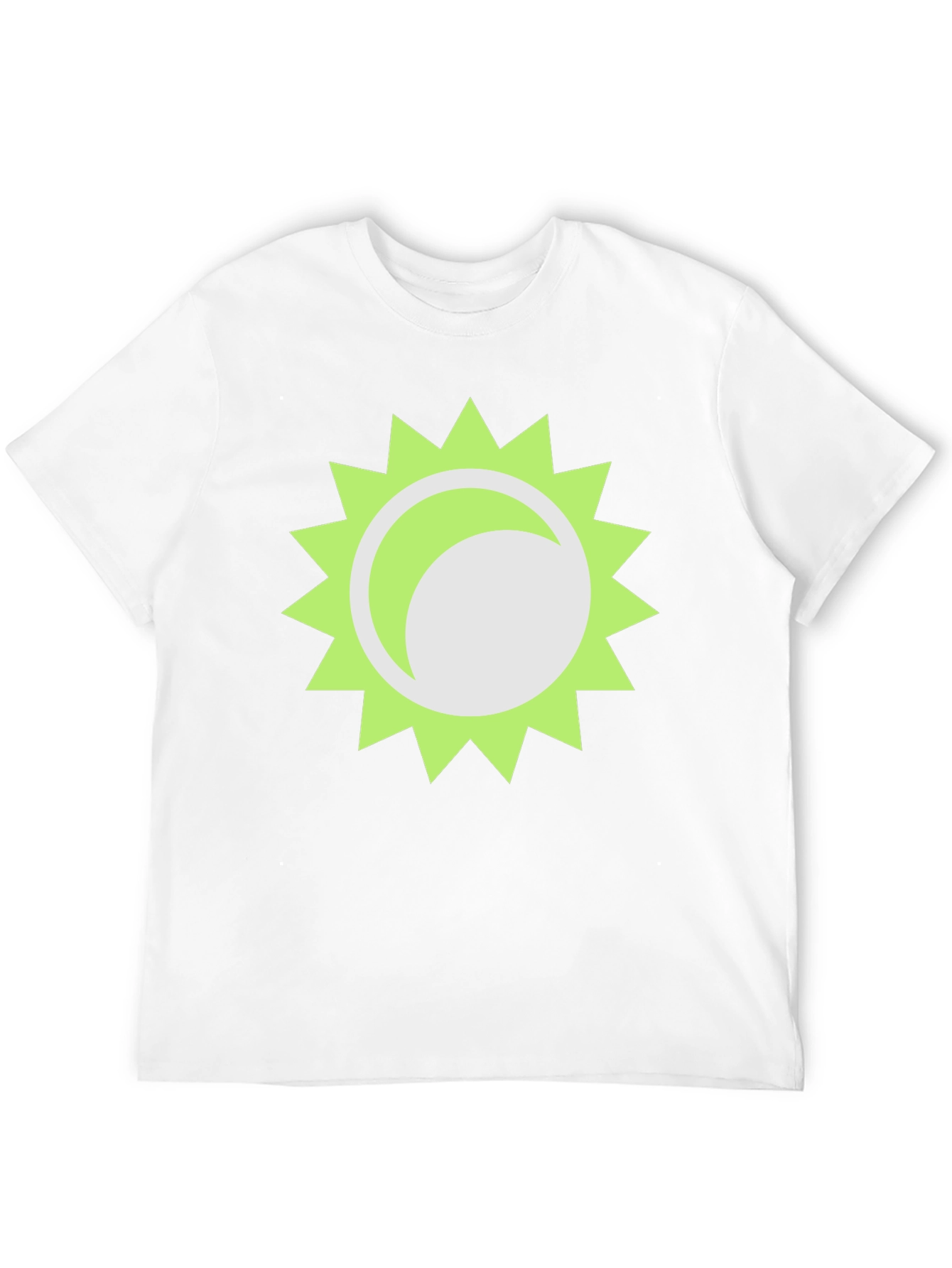 Trendy Black T-Shirt with Sun Graphic